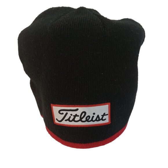 Titleist Other - Titleist Golf Beanie Hat Mens Womens Black Red Cold Weather Cap Soft Acrylic